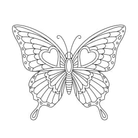 Desenho de Borboleta para Colorir e Imprimir Desenho de Borboleta para Colorir e Imprimir