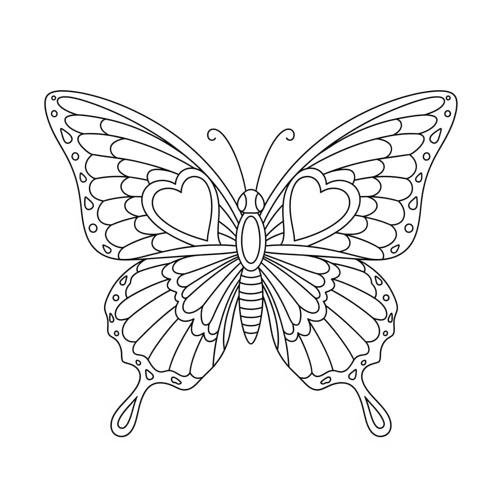 Desenho de Borboleta para Colorir e Imprimir