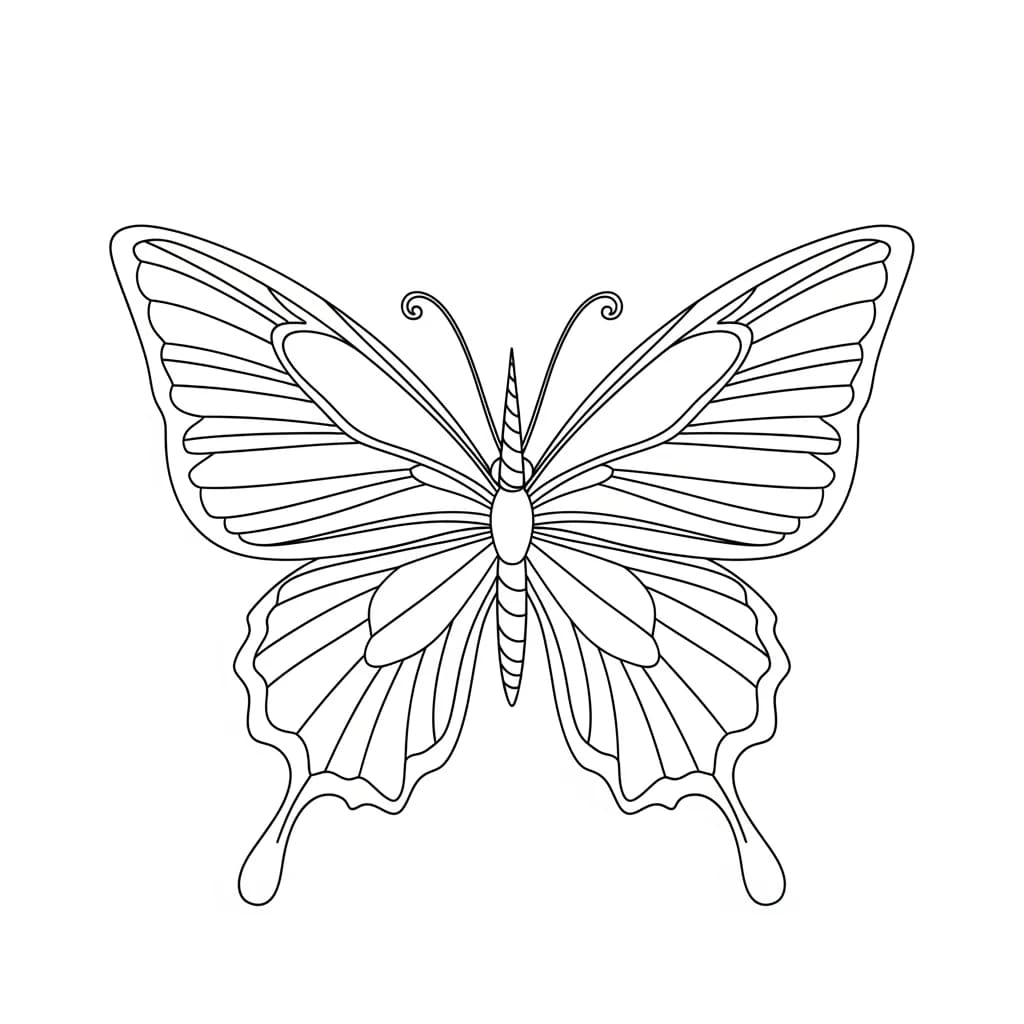 Desenho de Borboleta para Colorir e Imprimir