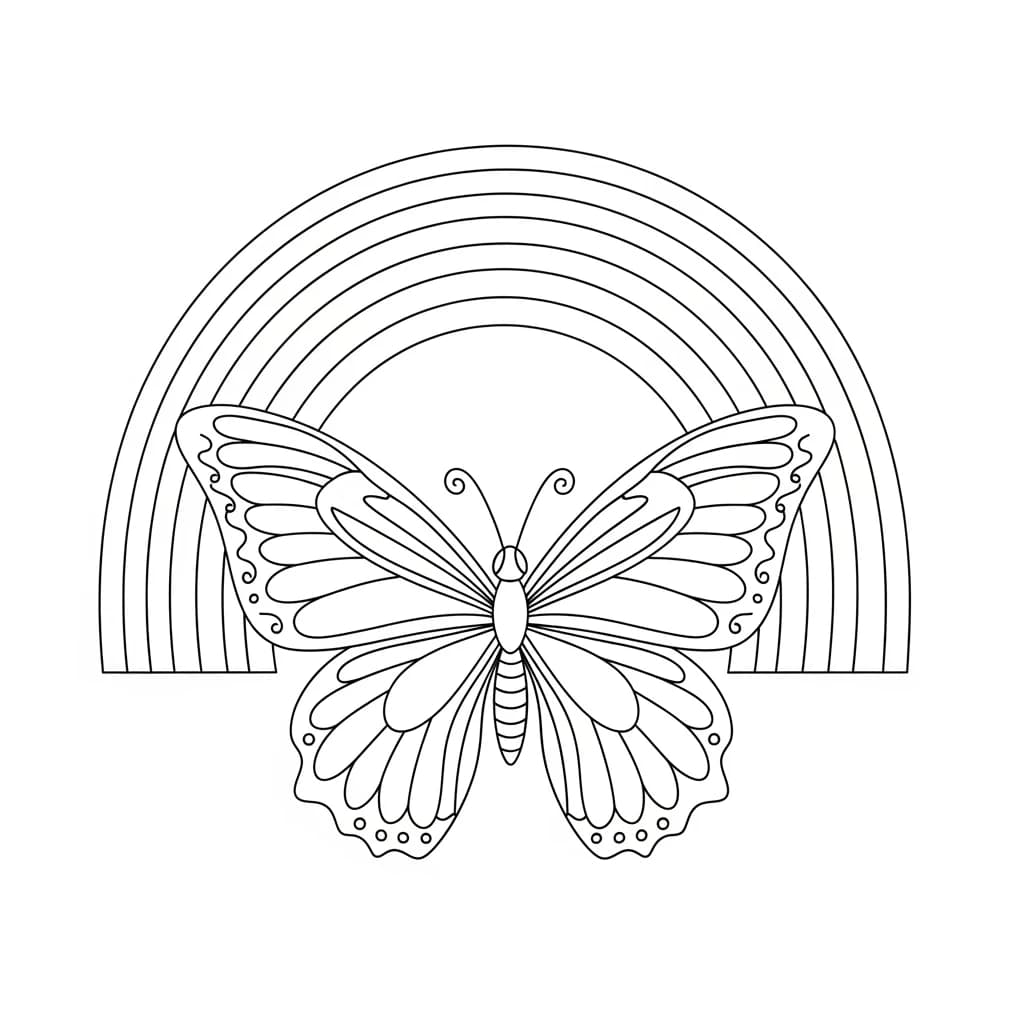 Desenho de Borboleta para Colorir e Imprimir