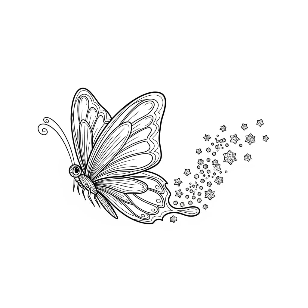 Desenho de Borboleta para Colorir e Imprimir