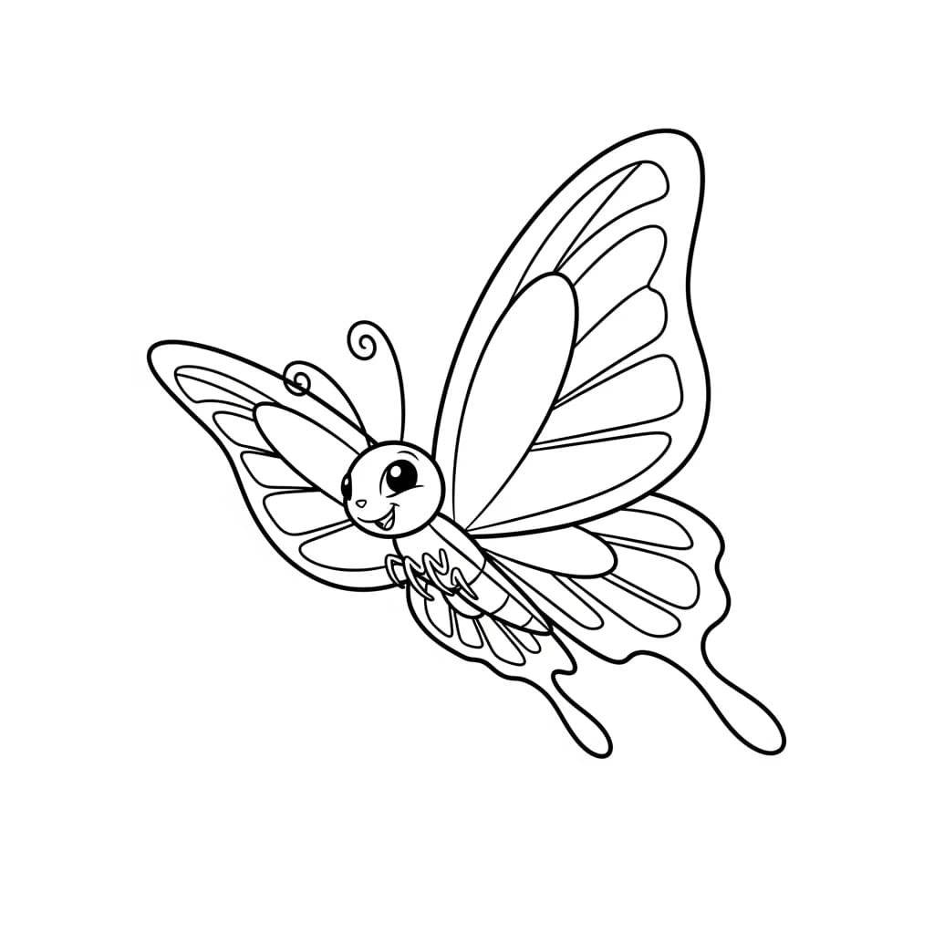 Desenho de Borboleta para Colorir e Imprimir