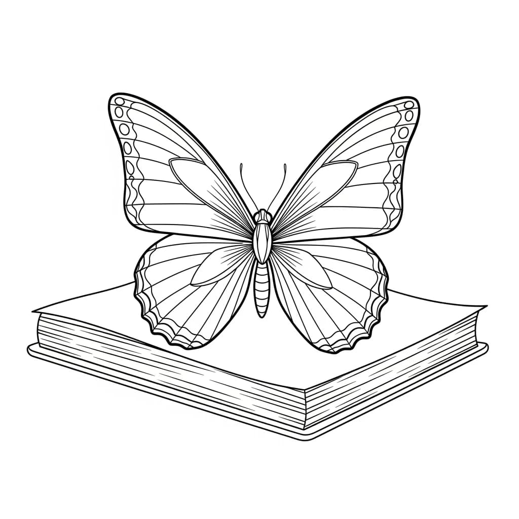 Desenho de Borboleta para Colorir e Imprimir