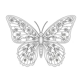 Desenho de Borboleta para Colorir e Imprimir Desenho de Borboleta para Colorir e Imprimir