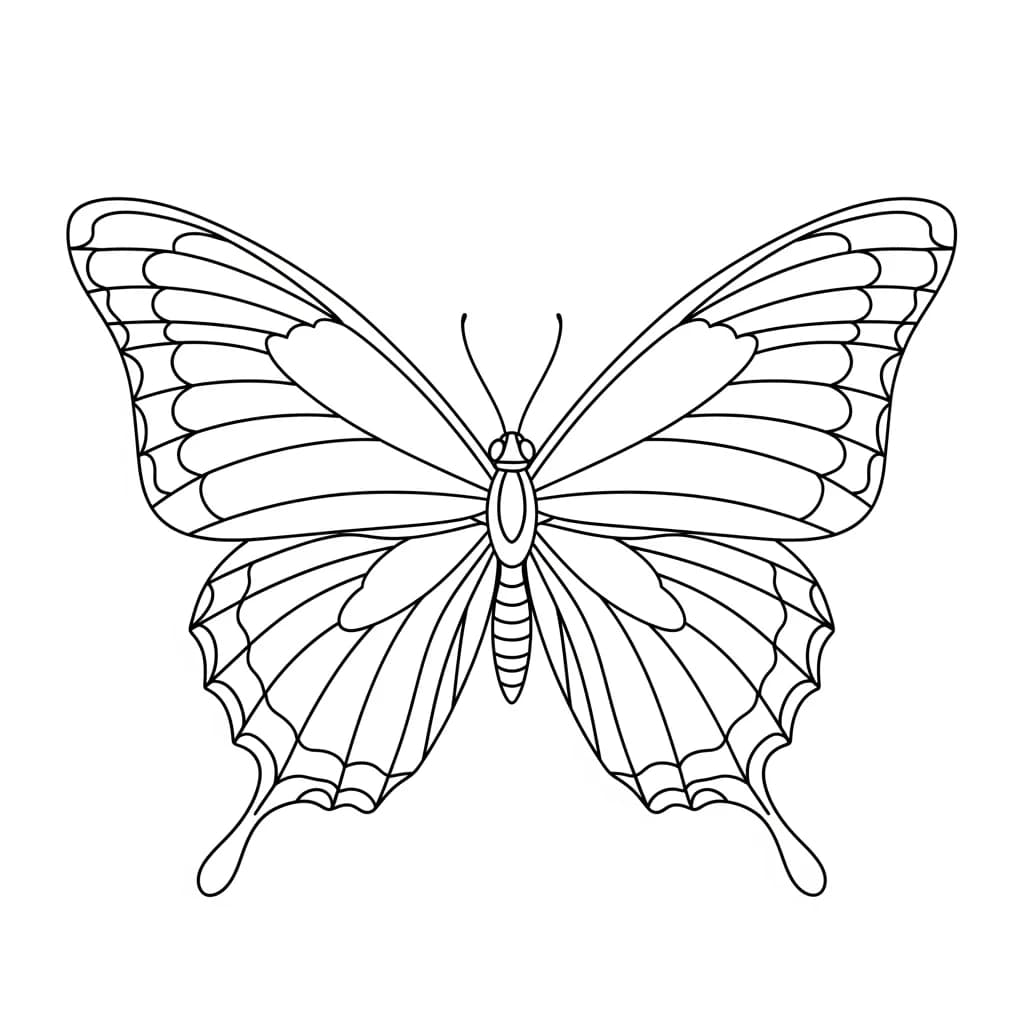 Desenho de Borboleta para Colorir e Imprimir