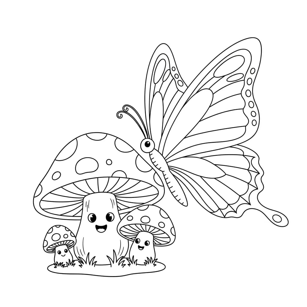 Desenho de Borboleta para Colorir e Imprimir