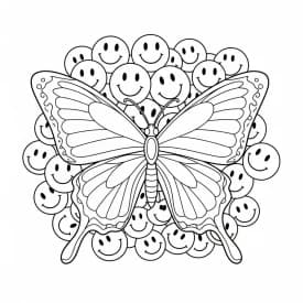 Desenho de Borboleta para Colorir e Imprimir