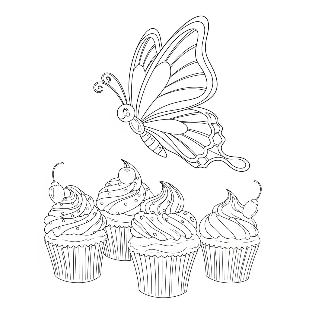 Desenho de Borboleta para Colorir e Imprimir