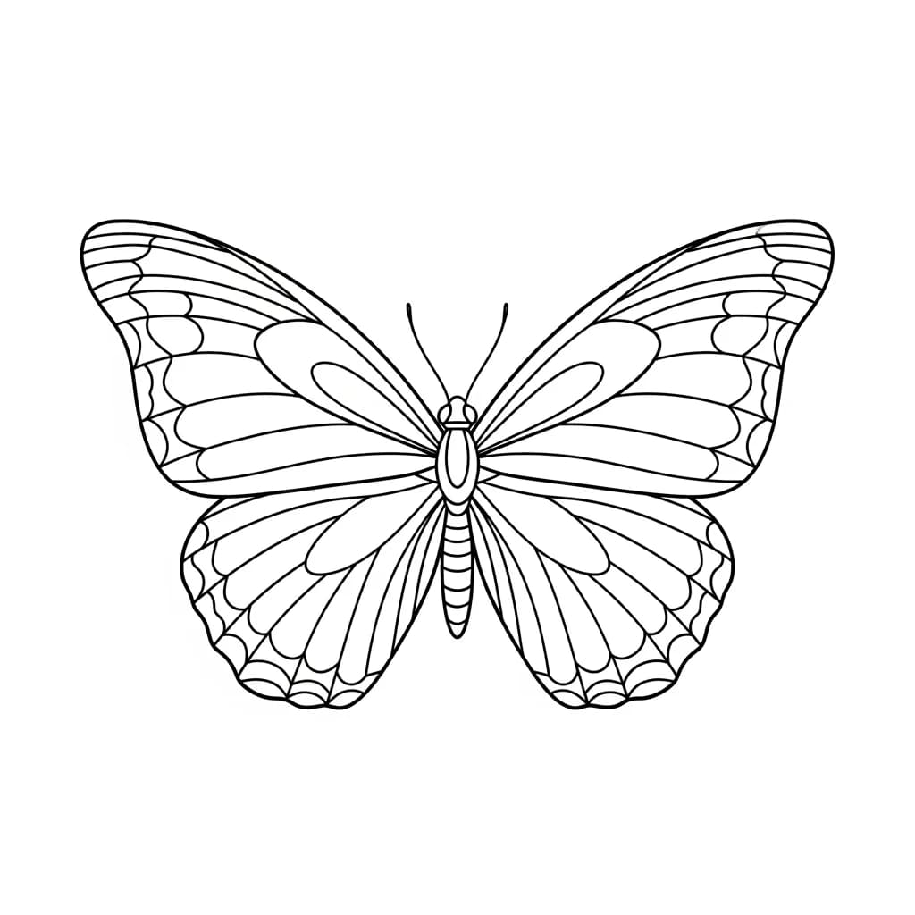 Desenho de Borboleta para Colorir e Imprimir