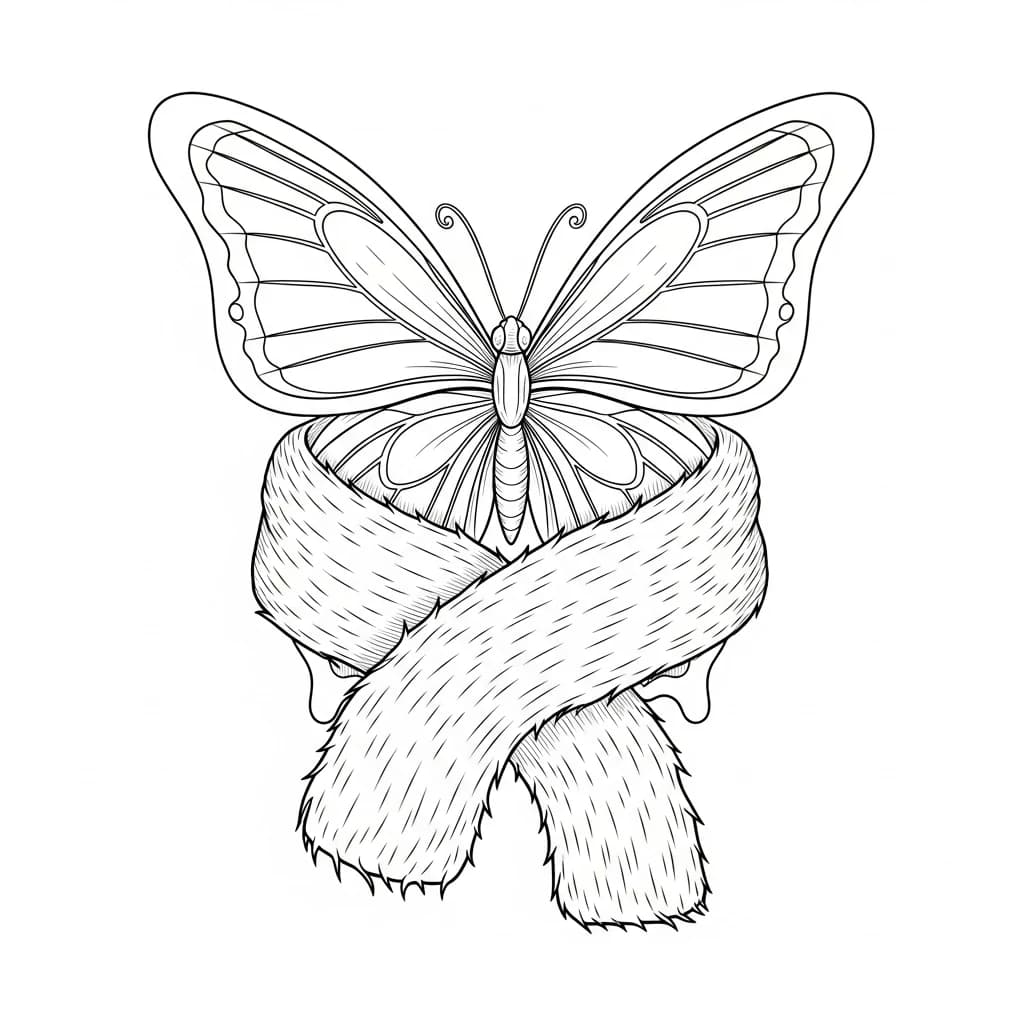 Desenho de Borboleta para Colorir e Imprimir
