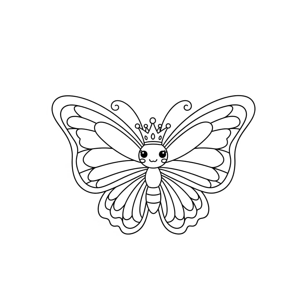 Desenho de Borboleta para Colorir e Imprimir