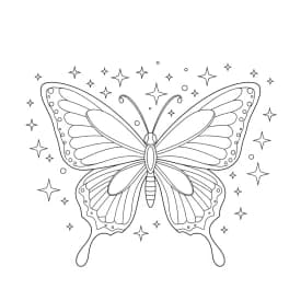 Desenho de Borboleta para Colorir e Imprimir