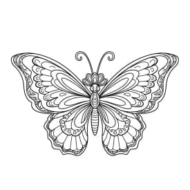 Desenho de Borboleta para Colorir e Imprimir