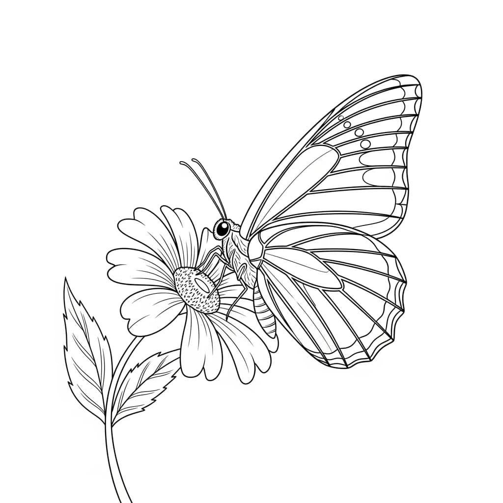 Desenho de Borboleta para Colorir e Imprimir