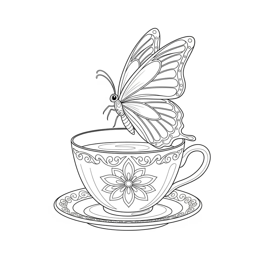 Desenho de Borboleta para Colorir e Imprimir