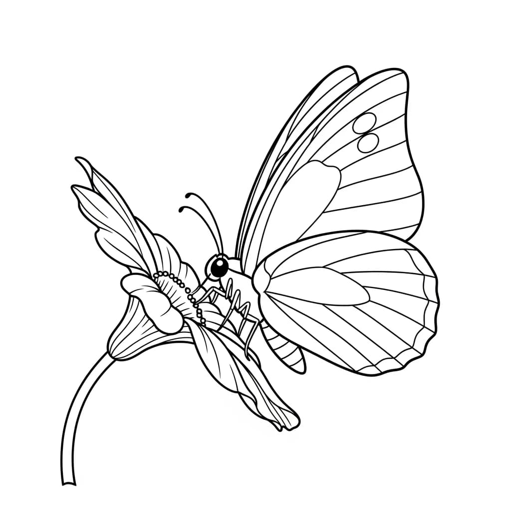 Desenho de Borboleta para Colorir e Imprimir
