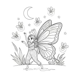 Desenho de Borboleta para Colorir e Imprimir