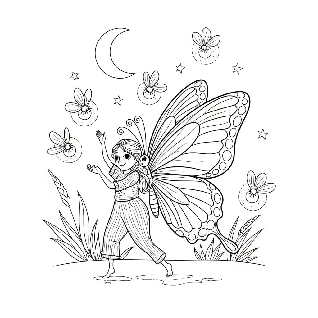 Desenho de Borboleta para Colorir e Imprimir