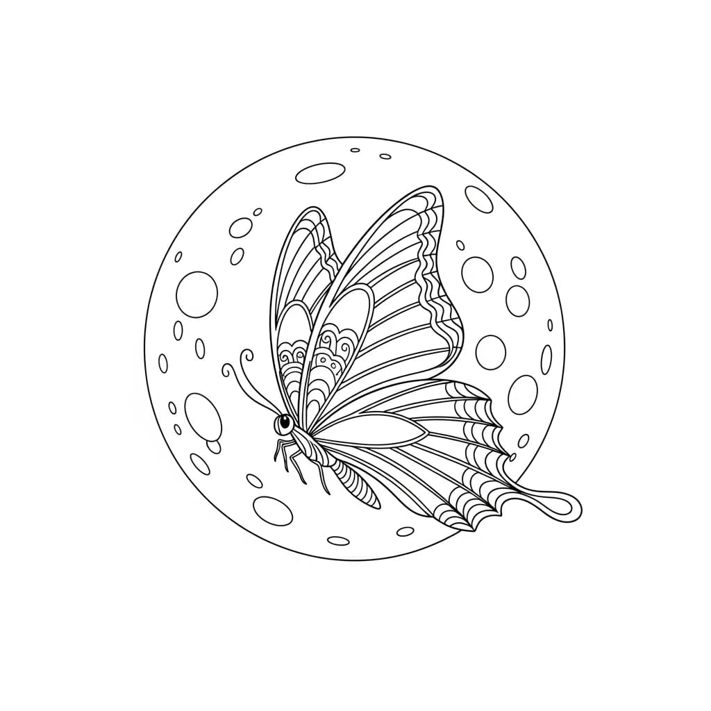 Desenho de Borboleta para Colorir e Imprimir