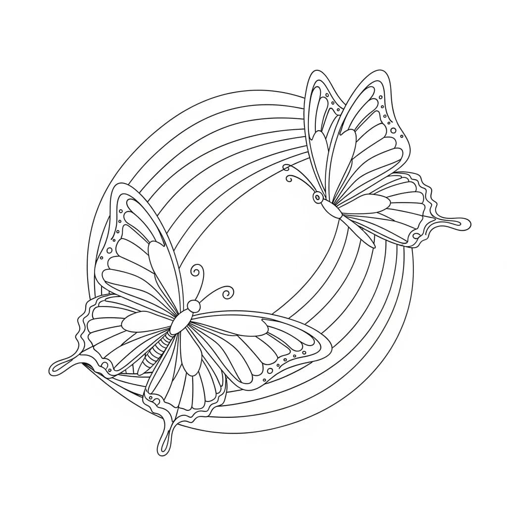 Desenho de Borboleta para Colorir e Imprimir