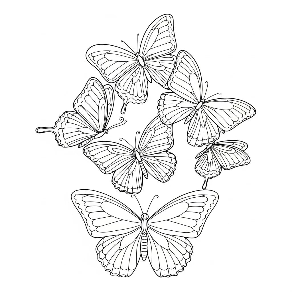 Desenho de Borboleta para Colorir e Imprimir