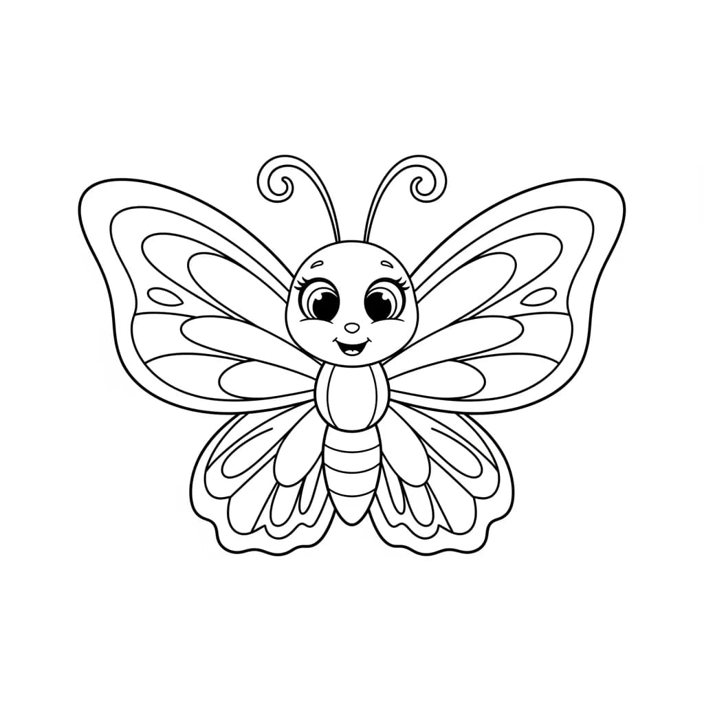 Desenho de Borboleta para Colorir e Imprimir