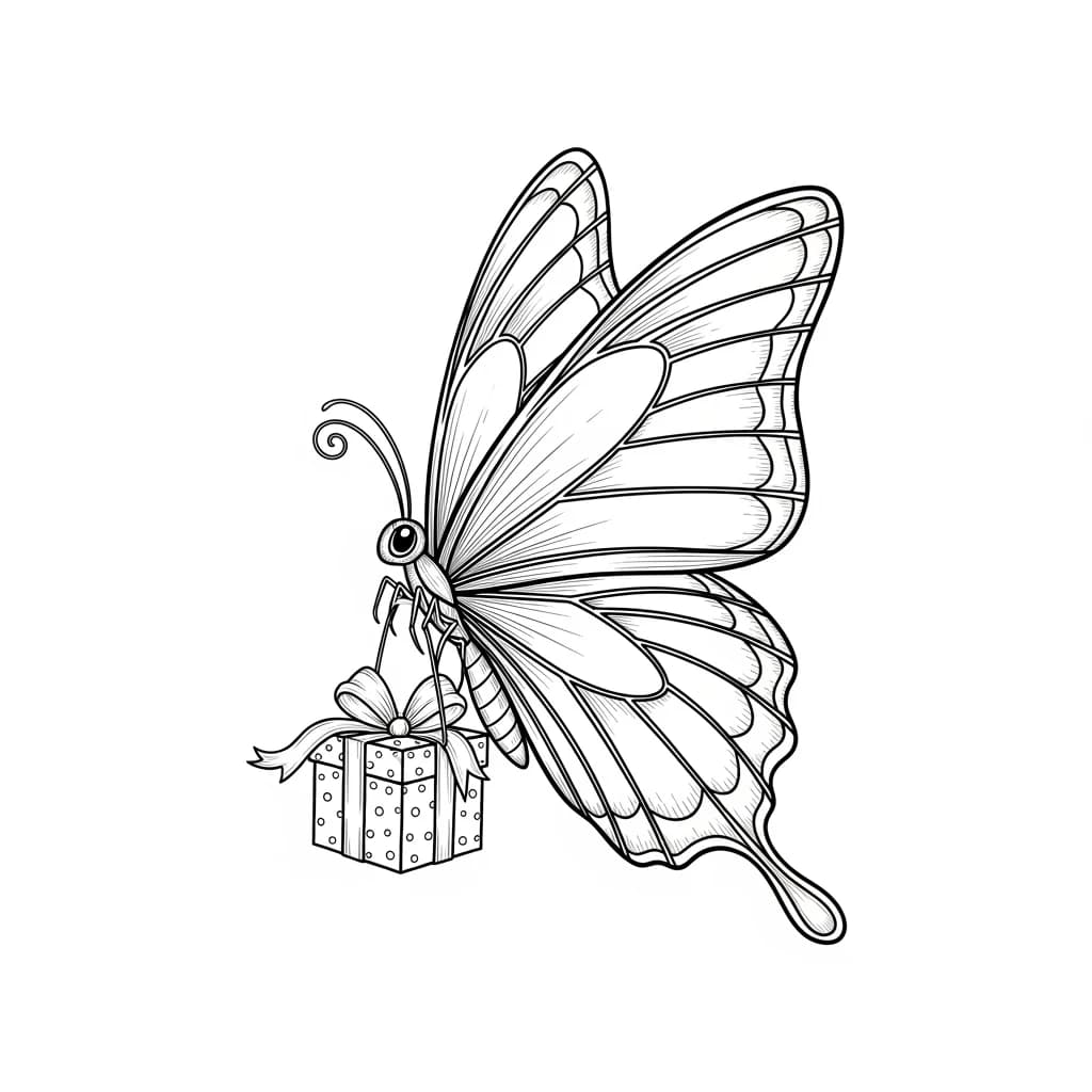 Desenho de Borboleta para Colorir e Imprimir