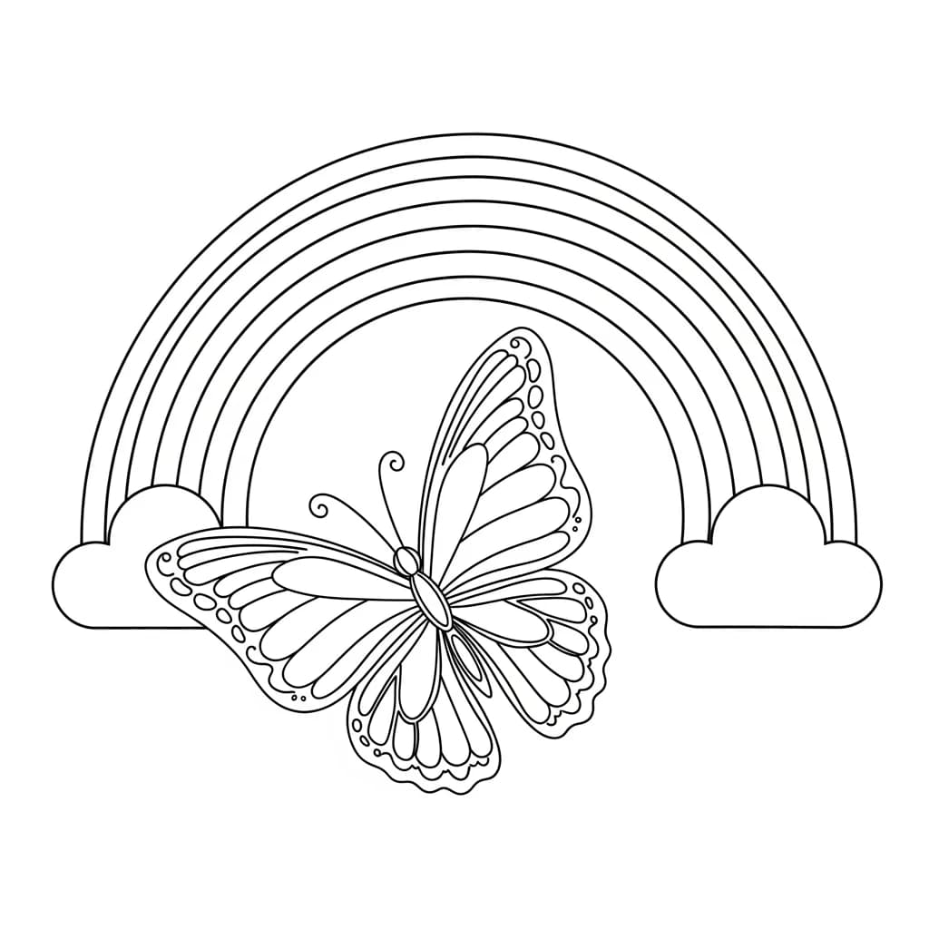 Desenho de Borboleta para Colorir e Imprimir