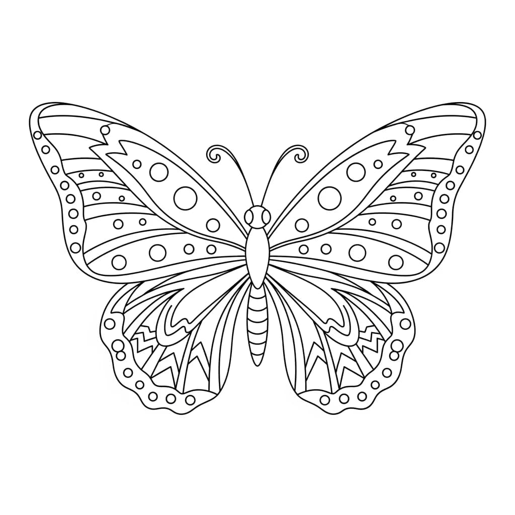Desenho de Borboleta para Colorir e Imprimir