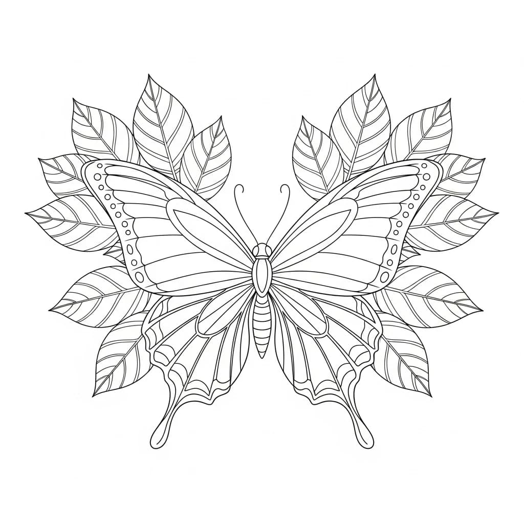 Desenho de Borboleta para Colorir e Imprimir