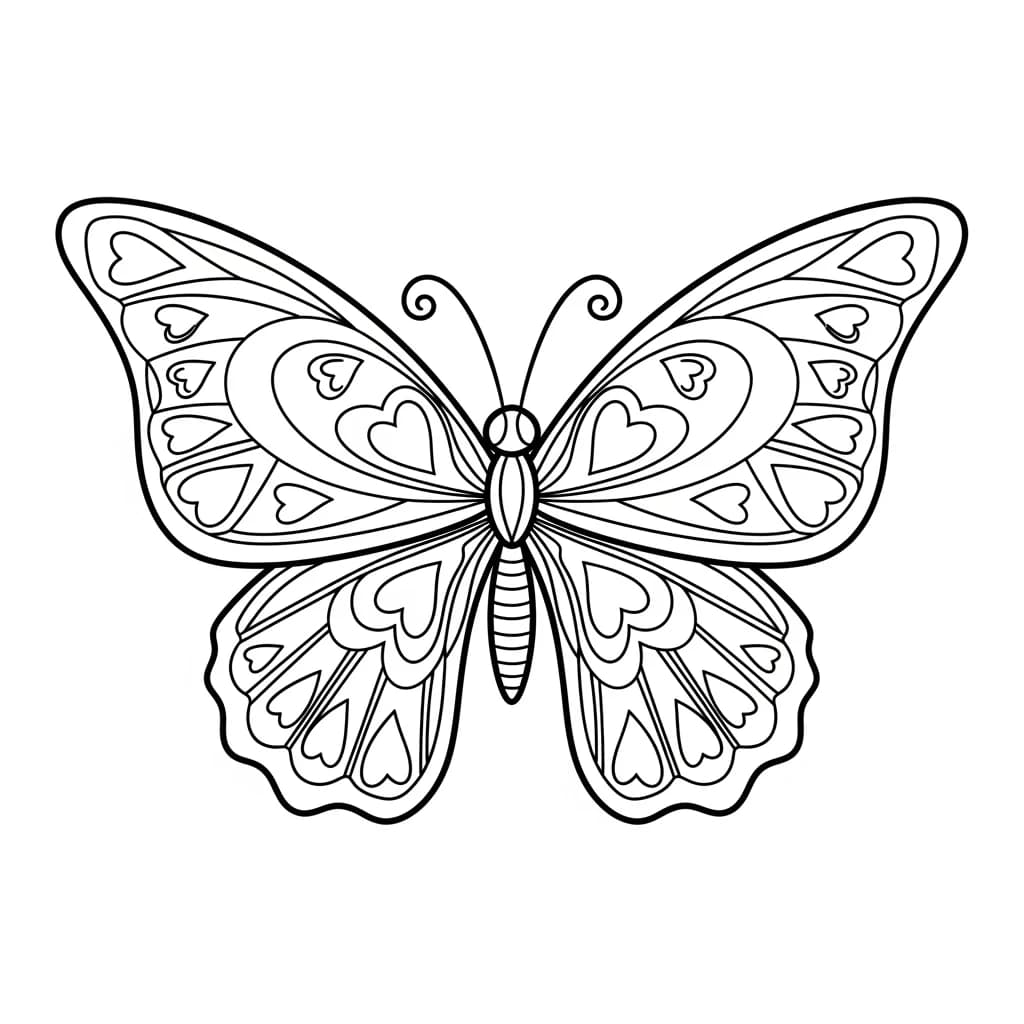 Desenho de Borboleta para Colorir e Imprimir