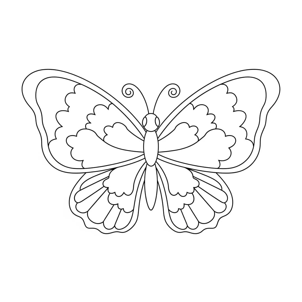 Desenho de Borboleta para Colorir e Imprimir