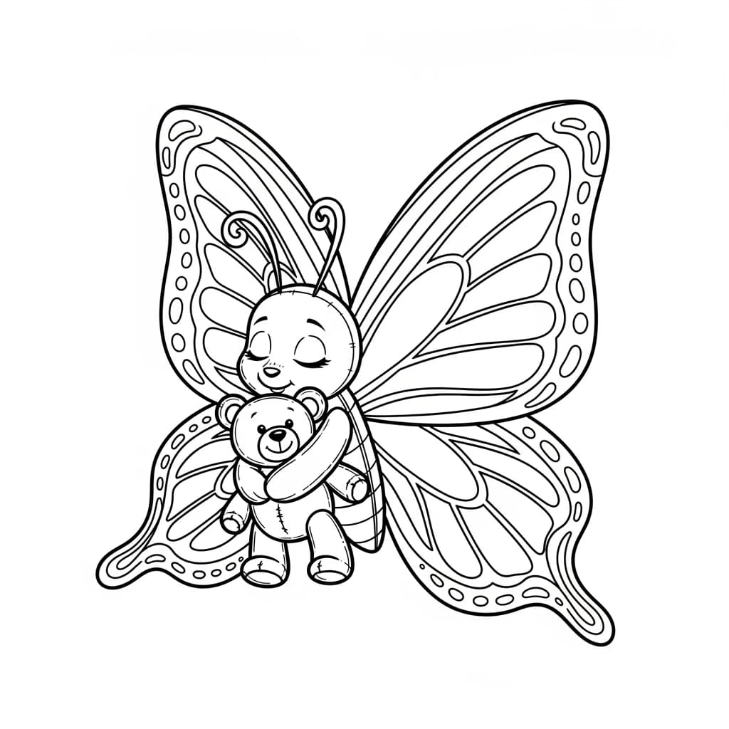 Desenho de Borboleta para Colorir e Imprimir