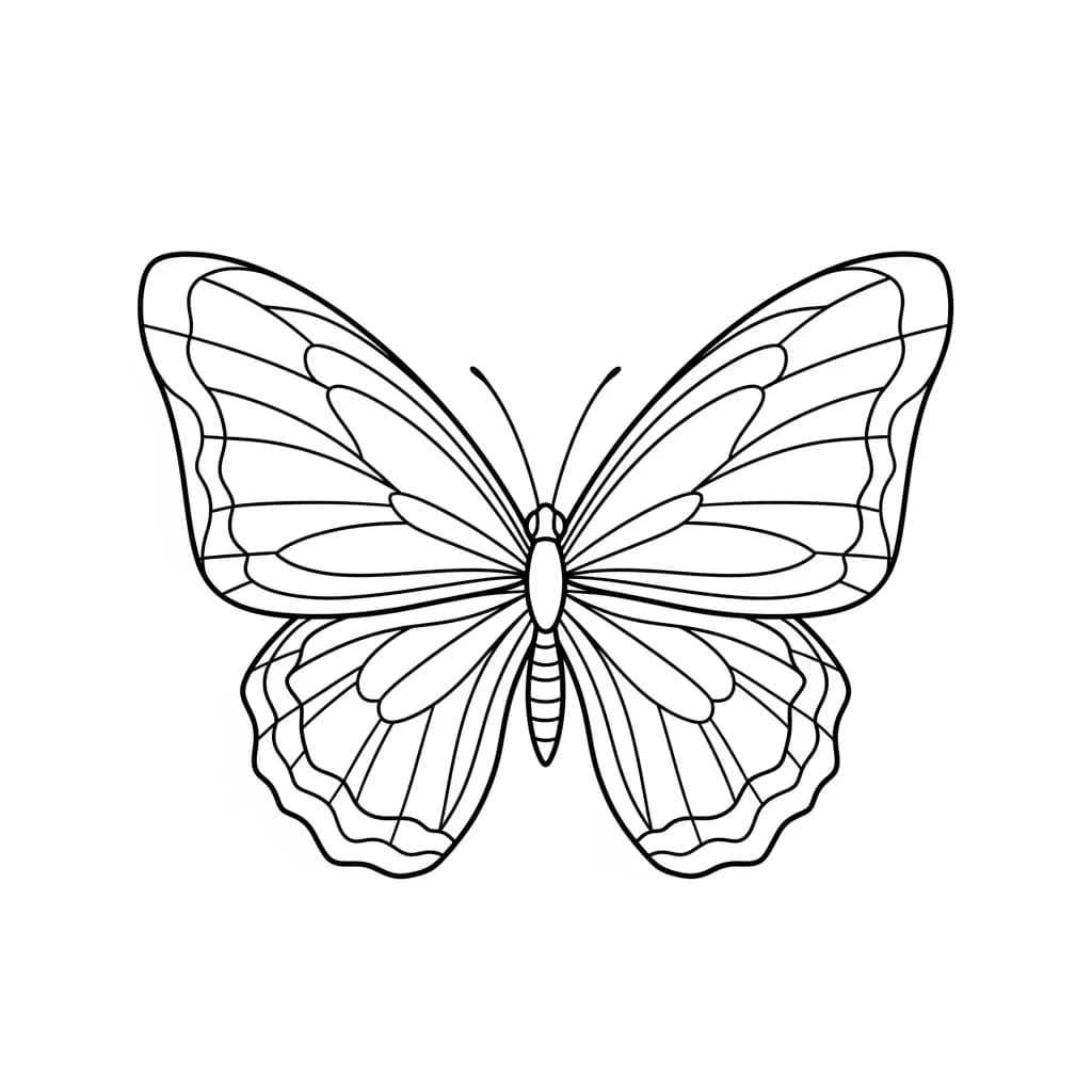 Desenho de Borboleta para Colorir e Imprimir