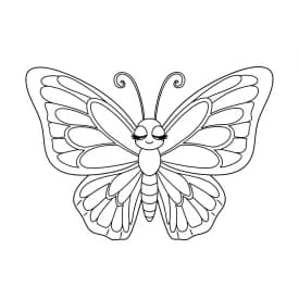 Desenho de Borboleta para Colorir e Imprimir