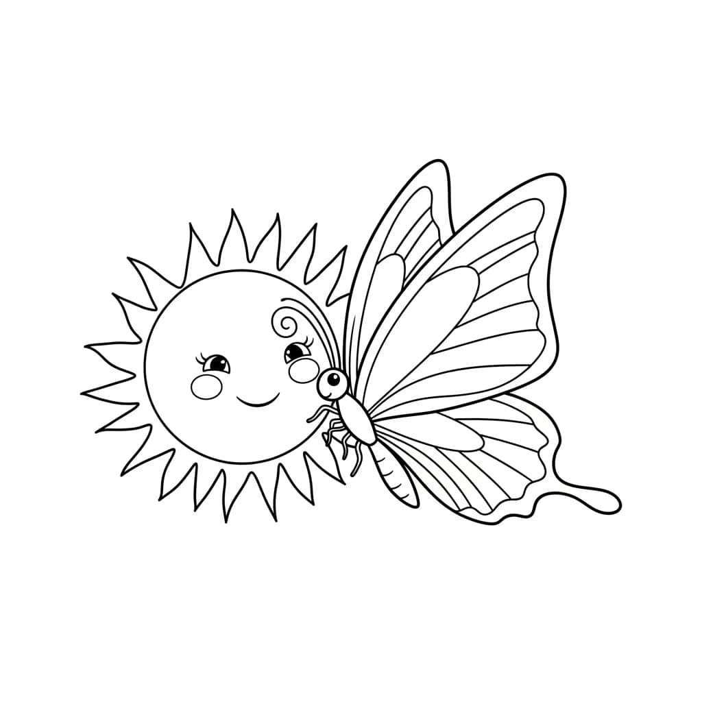 Desenho de Borboleta para Colorir e Imprimir