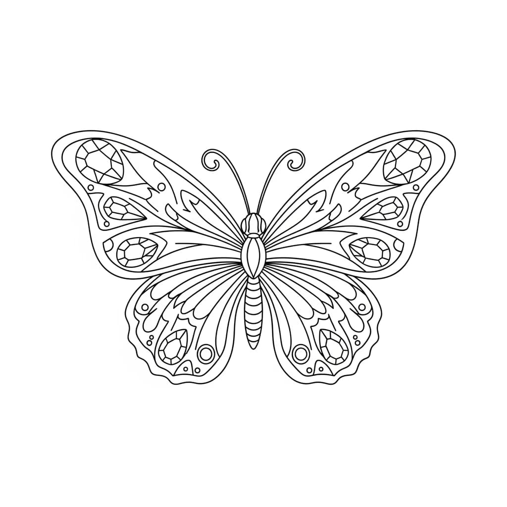 Desenho de Borboleta para Colorir e Imprimir