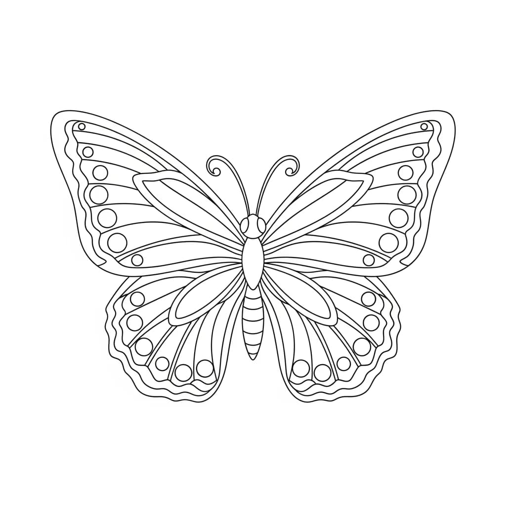 Desenho de Borboleta para Colorir e Imprimir