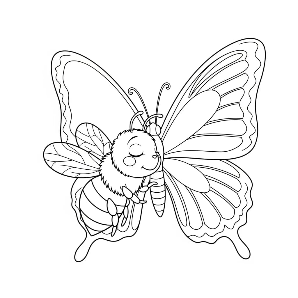 Desenho de Borboleta para Colorir e Imprimir