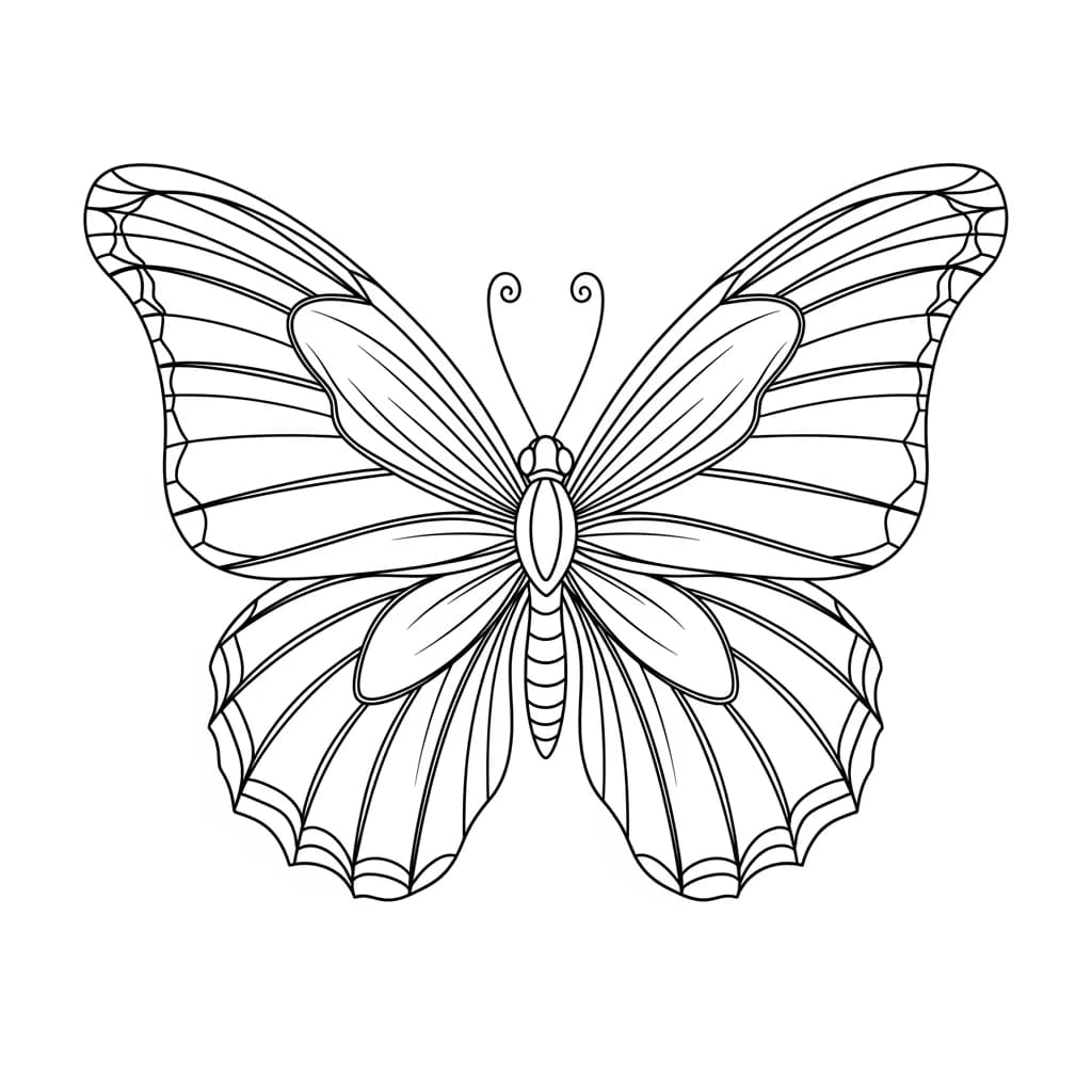 Desenho de Borboleta para Colorir e Imprimir