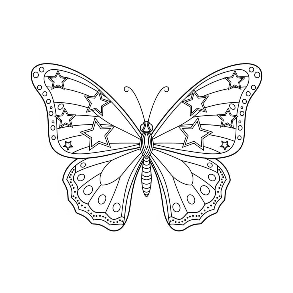 Desenho de Borboleta para Colorir e Imprimir