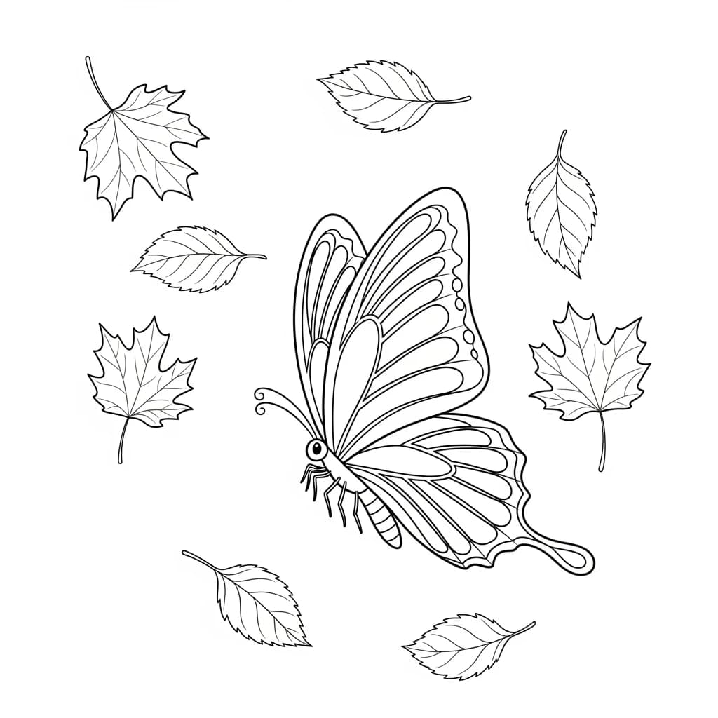 Desenho de Borboleta para Colorir e Imprimir