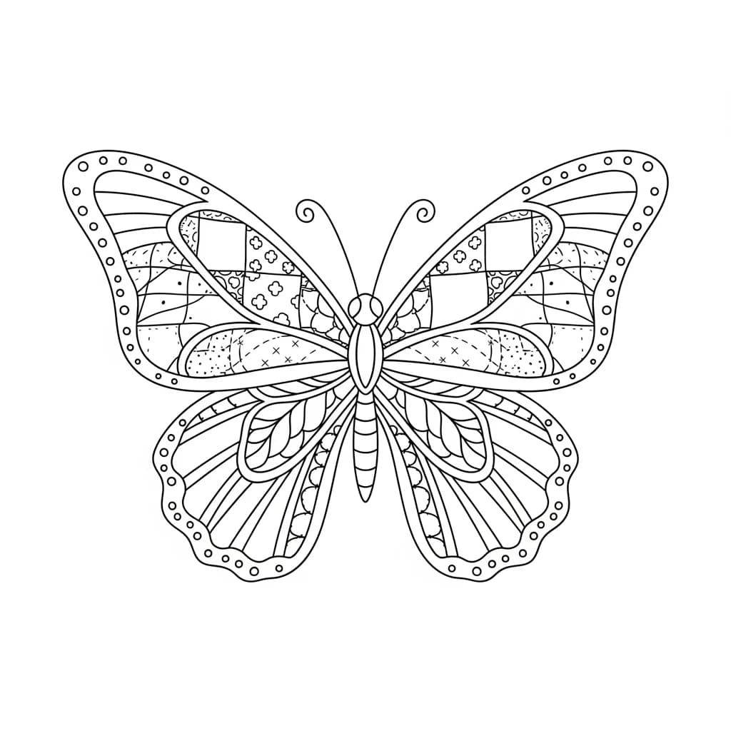 Desenho de Borboleta para Colorir e Imprimir