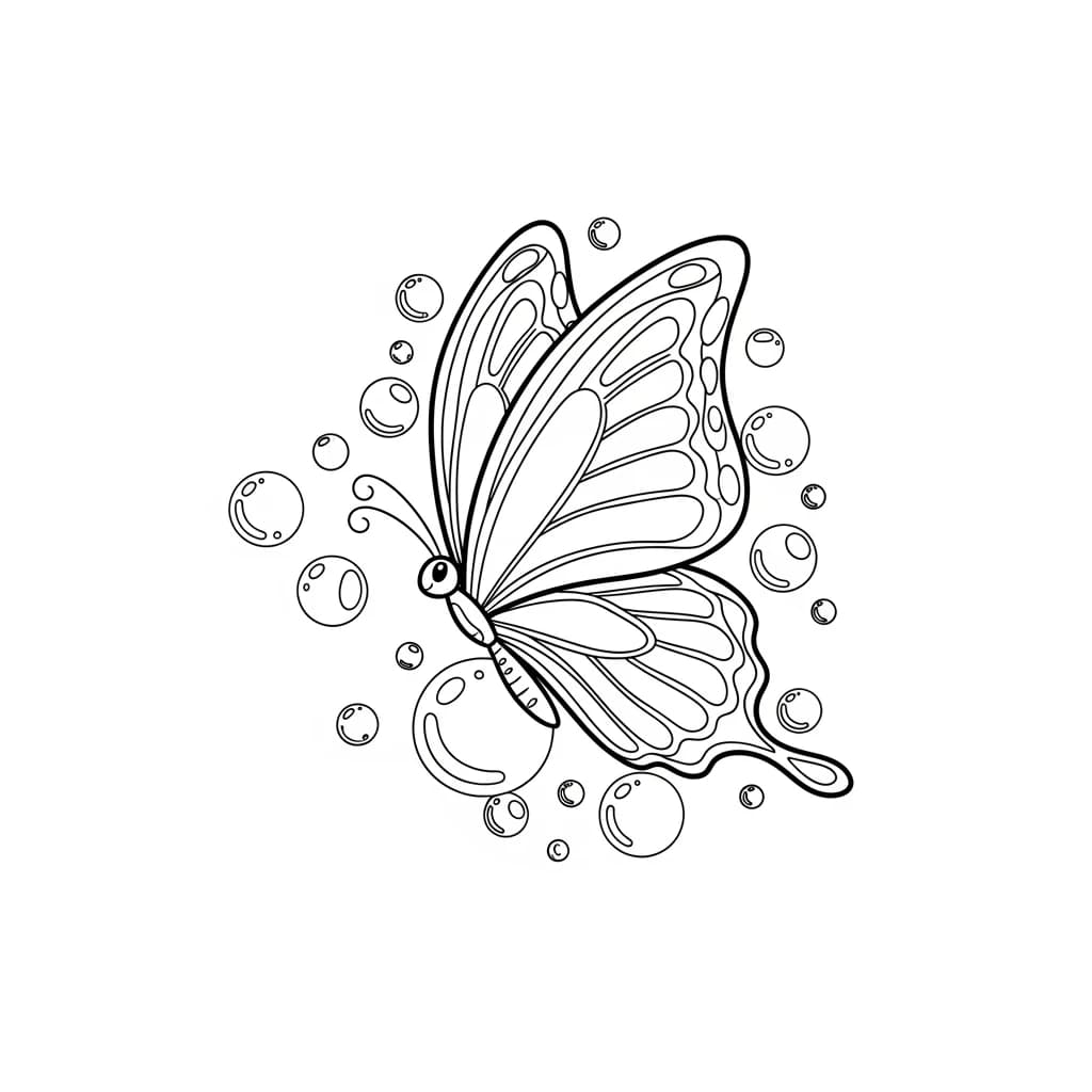 Desenho de Borboleta para Colorir e Imprimir