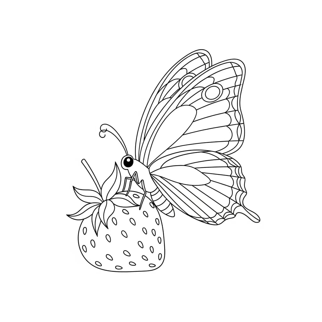 Desenho de Borboleta para Colorir e Imprimir