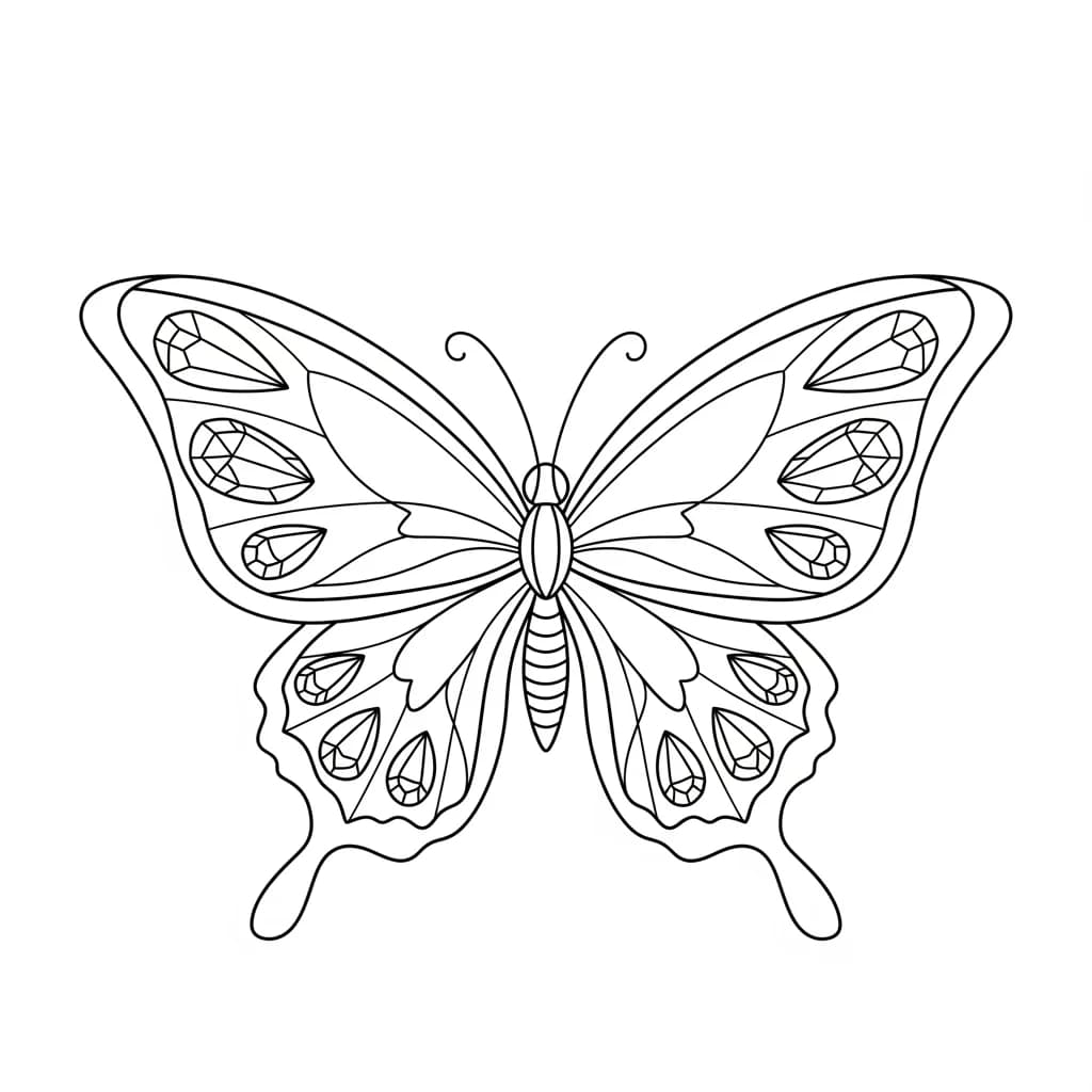 Desenho de Borboleta para Colorir e Imprimir