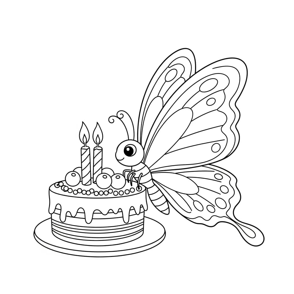 Desenho de Borboleta para Colorir e Imprimir