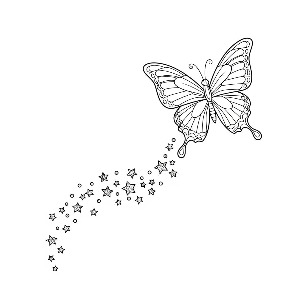 Desenho de Borboleta para Colorir e Imprimir