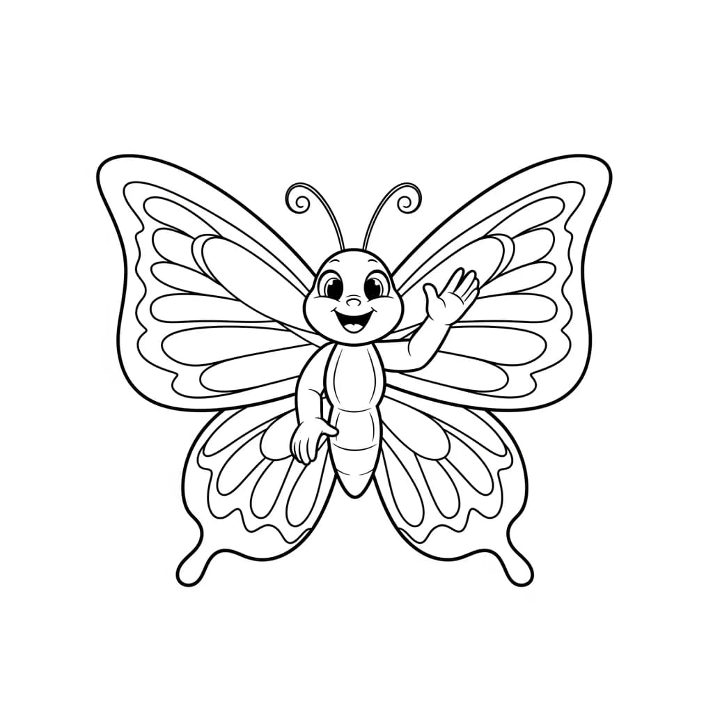 Desenho de Borboleta para Colorir e Imprimir