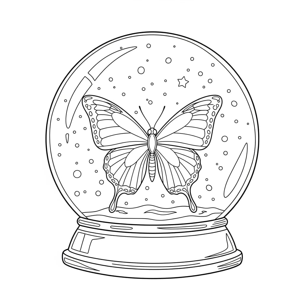 Desenho de Borboleta para Colorir e Imprimir